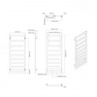 Oltens Flamma grzejnik łazienkowy 121x50 cm biały 55015000