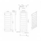 Oltens Flamma grzejnik łazienkowy 139x50 cm biały 55016000