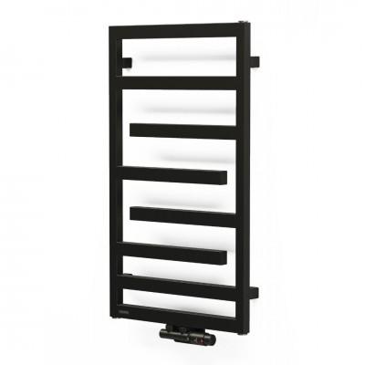 Oltens Flamma grzejnik łazienkowy 88x50 cm czarny mat 55014300