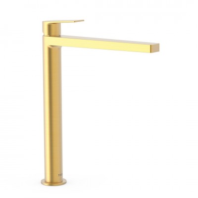 Tres Project bateria umywalkowa stojąca wysoka złoty mat 21180301OM