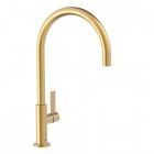 Tres Project bateria umywalkowa stojąca wysoka złoty mat 21190601OM