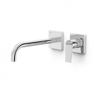 Tres Project bateria umywalkowa podtynkowa wylewka 24 cm chrom 21130022