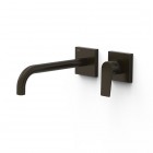 Tres Project bateria umywalkowa podtynkowa wylewka 24 cm czarny brąz 21130022KMB