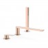Tres Project bateria wannowa 3-otworowa złoto różowe mat 21116103OPM
