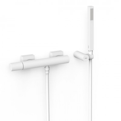 Tres Project bateria prysznicowa ścienna biały mat 21116701BM