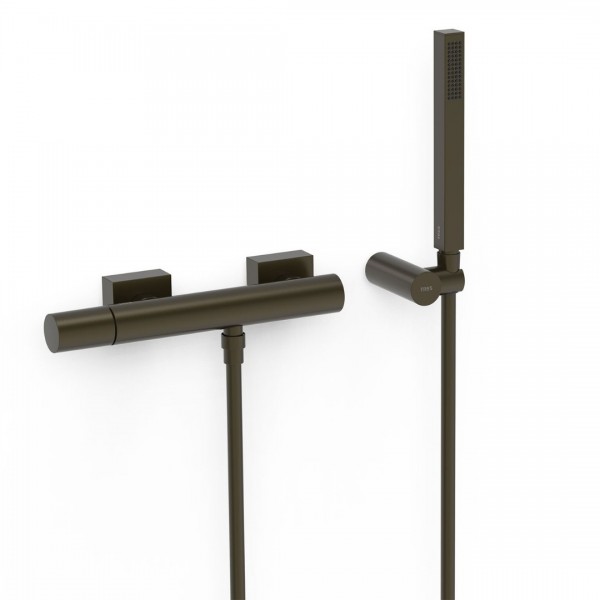 Tres Project bateria prysznicowa ścienna czarny brąz 21116701KMB