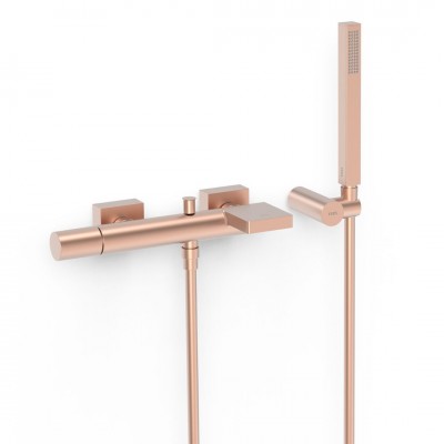 Tres Project bateria wannowa ścienna złoto różowe mat 21117001OPM