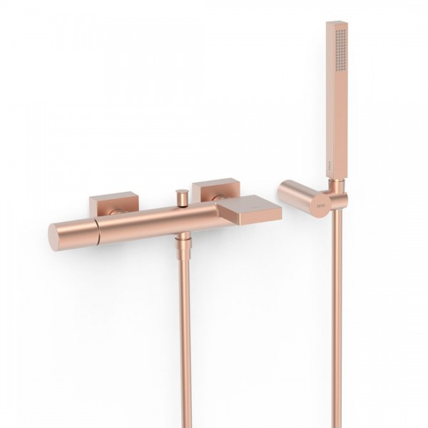 Tres Project bateria wannowa ścienna złoto różowe mat 21117001OPM