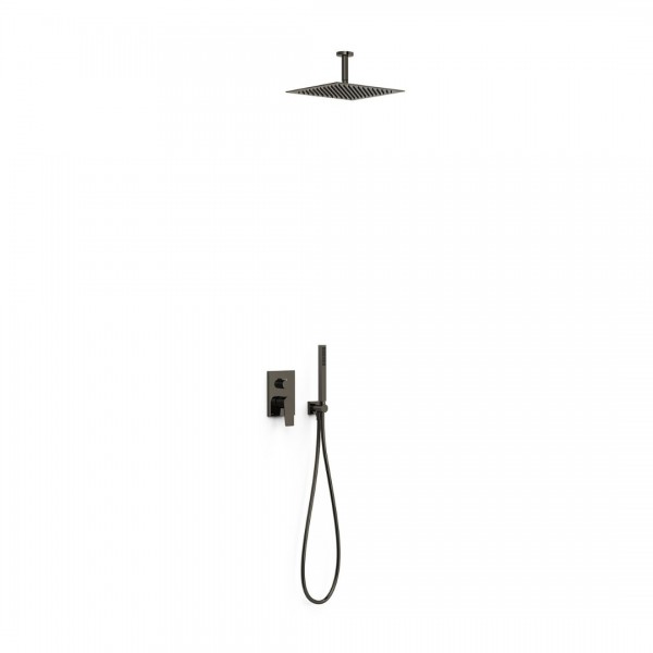 Tres Project zestaw prysznicowy podtynkowy deszczownica 30 cm czarny metalizowany 21128003KM