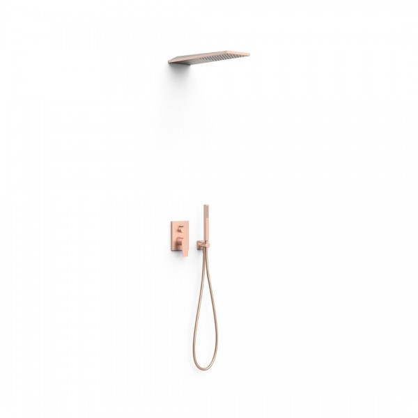 Tres Project zestaw prysznicowy podtynkowy złoto różowe mat 21128005OPM