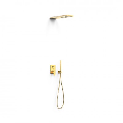 Tres Project zestaw prysznicowy podtynkowy złoty połysk 21128005OR