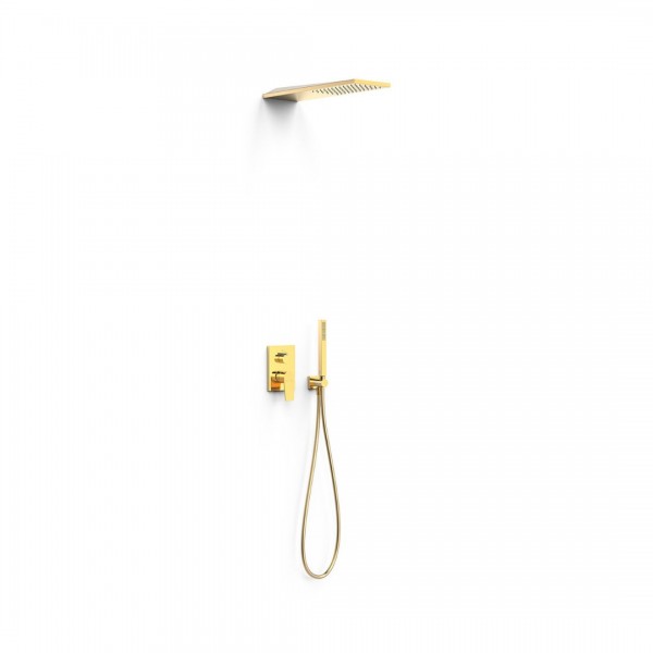 Tres Project zestaw prysznicowy podtynkowy złoty połysk 21128005OR