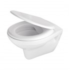 Deante Neo Boro miska WC wisząca bezkołnierzowa z deską wolnoopadającą biała CMOD6SPW