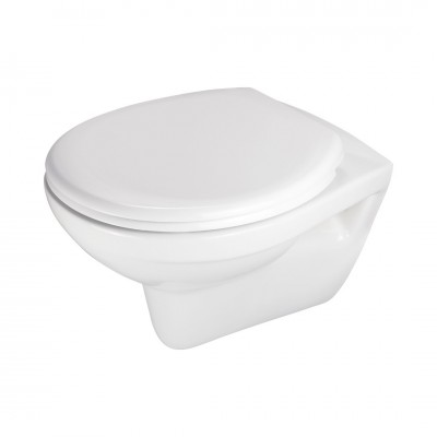 Deante Neo Boro miska WC wisząca bezkołnierzowa z deską wolnoopadającą biała CMOD6SPW