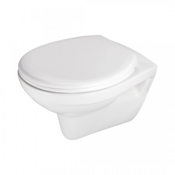 Deante Neo Boro miska WC wisząca bezkołnierzowa z deską wolnoopadającą biała CMOD6SPW