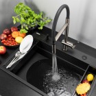 Deante Magnetic zestaw akcesoriów do zlewozmywaka czarny mat ZZMKN22K