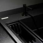 Deante Magnetic zestaw akcesoriów do zlewozmywaka czarny mat ZZMKN22K