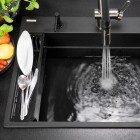 Deante Magnetic zestaw akcesoriów do zlewozmywaka czarny mat ZZMKN22K