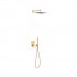 Tres Project zestaw prysznicowy podtynkowy deszczownica 30 cm złoty mat 21128004OM