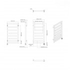 Oltens Flamma grzejnik łazienkowy 88x50 cm elektryczny biały 55113000