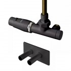 Oltens Varmare Ventil All in One zestaw termostatyczny grzejnikowy jednootworowy lewy grafit 63672