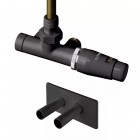 Oltens Varmare Ventil All in One zestaw termostatyczny grzejnikowy jednootworowy prawy grafit 63673