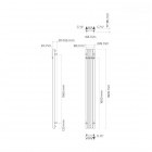 Oltens Stang grzejnik łazienkowy 180x20,5 cm biały połysk 55012000