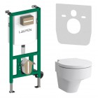 Laufen Ineolink Val zestaw 5w1 stelaż podtynkowy i miska WC wisząca z deską wolnoopadającą biała 63750