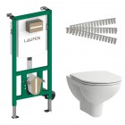 Laufen Ineolink Pro B zestaw 5w1 stelaż podtynkowy i miska WC wisząca z deską wolnoopadającą 63760