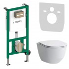 Laufen Ineolink Pro A zestaw 5w1 stelaż podtynkowy i miska WC wisząca z deską wolnoopadającą 63761