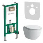 Laufen Ineolink Pro A zestaw 5w1 stelaż podtynkowy i miska WC wisząca z deską wolnoopadającą 63769