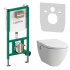 Laufen Ineolink Navia LCC zestaw 5w1 stelaż podtynkowy i miska WC wisząca myjąca z deską wolnoopadającą biały mat 63779