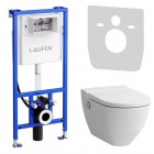 Laufen Ineolink Navia LCC zestaw 4w1 stelaż podtynkowy i miska WC wisząca myjąca z deską wolnoopadającą biała 63785