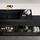 Elita Meble Look komoda wisząca 160 cm czarny mat RE081604027160