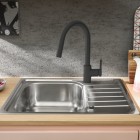 Franke Lina J pull out bateria kuchenna z wyciąganą wylewką onyx 115.0626.055