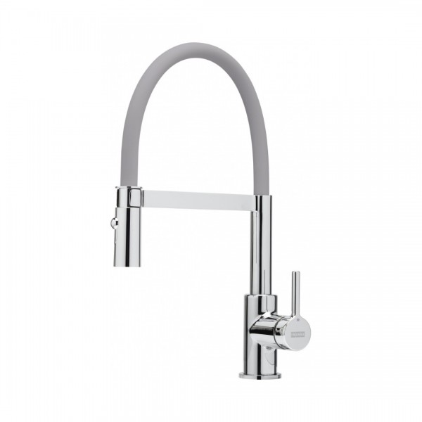 Franke Lina semi-pro bateria kuchenna z wyciąganą wylewką stojąca chrom/szary 115.0626.087