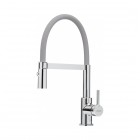 Franke Lina semi-pro bateria kuchenna stojąca z wyciąganą wylewką chrom/szary 115.0626.087