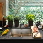 Franke Atlas Neo bateria kuchenna stojąca czarna stal szlachetna 115.0550.424