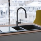 Franke Eos Neo pull-out spray bateria kuchenna z wyciąganą wylewką stojąca czarna stal szlachetna 115.0613.671