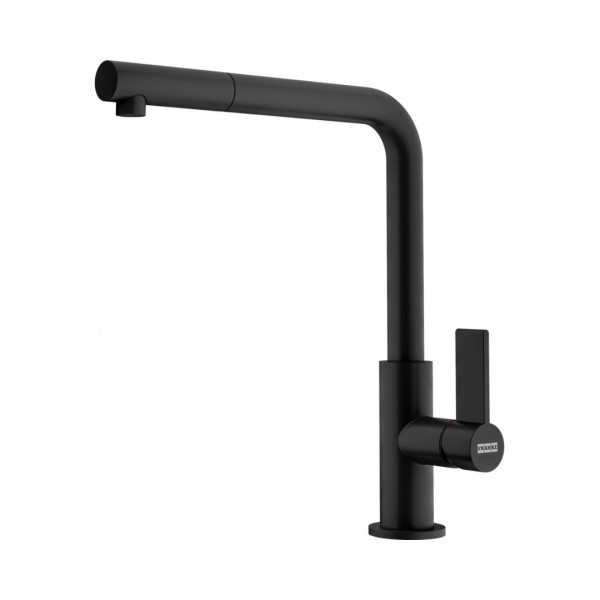 Franke Neptune Evo bateria kuchenna z wyciąganą wylewką stojąca czarny mat 115.0711.725