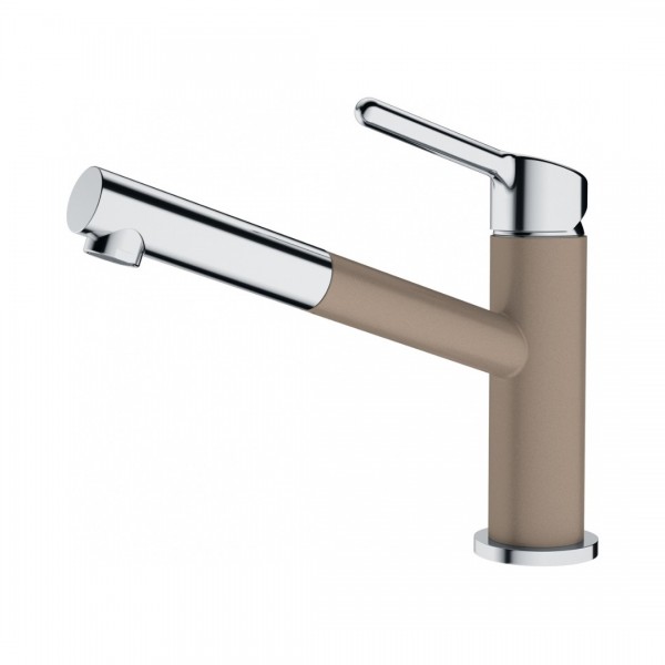 Franke Orbit pull-out bateria kuchenna z wyciąganą wylewką stojąca chrom/cappuccino 115.0623.147