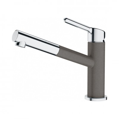 Franke Orbit pull-out bateria kuchenna z wyciąganą wylewką stojąca chrom/kamienny szary 115.0623.141