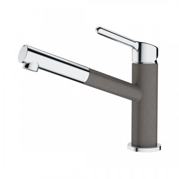 Franke Orbit pull-out bateria kuchenna z wyciąganą wylewką stojąca chrom/kamienny szary 115.0623.141