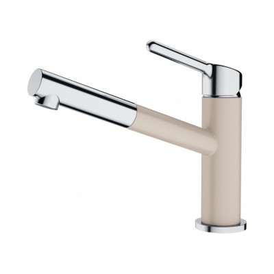 Franke Orbit pull-out bateria kuchenna z wyciąganą wylewką stojąca chrom/orzechowy 115.0623.059