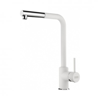 Franke Sirius L Side pull-out bateria kuchenna z wyciąganą wylewką stojąca chrom/biały polarny 115.0668.382