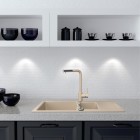 Franke Sirius L Side pull-out bateria kuchenna z wyciąganą wylewką stojąca chrom/beżowy 115.0668.383