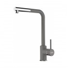 Franke Sirius L Side pull-out bateria kuchenna z wyciąganą wylewką stojąca chrom/kamienny szary 115.0668.381