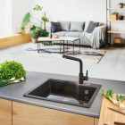 Franke Urban pull-out bateria kuchenna z wyciąganą wylewką stojąca onyx 115.0595.091