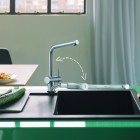 Franke Atlas Neo pull-out bateria kuchenna podokienna z wyciąganą wylewką stojąca stal szlachetna 115.0521.439