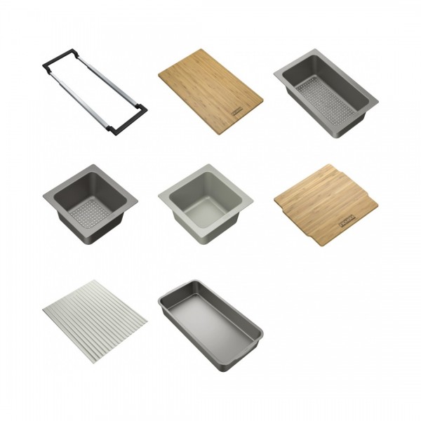 Franke All-in uniwersalny zestaw 8-elementowy akcesoriów kuchennych 112.0655.489